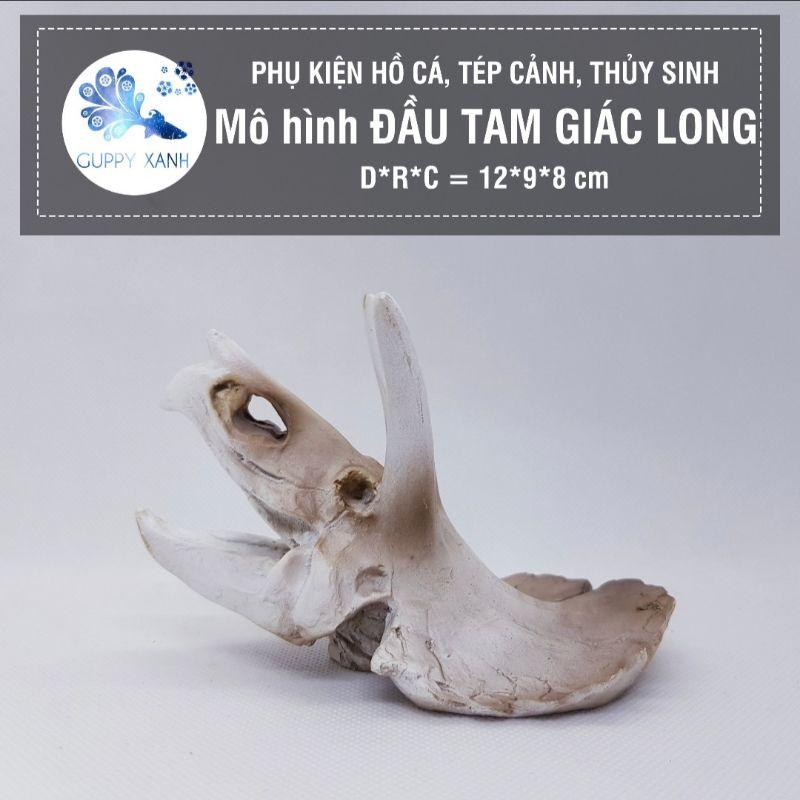 Đồ trang trí đầu lâu rồng trang trí bể cá lóc , hồ thủy sinh 4