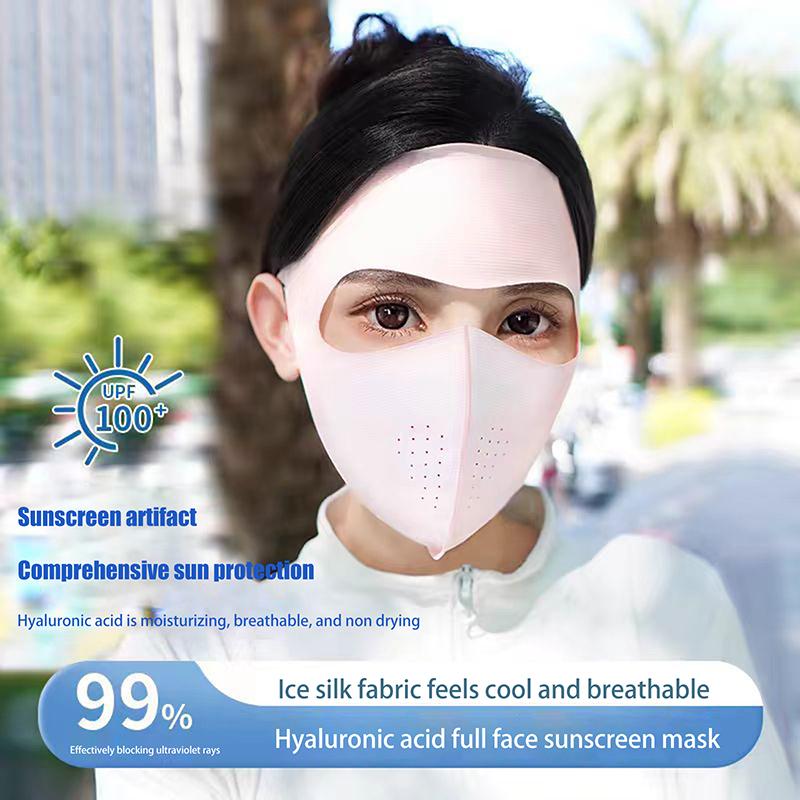 Sunscreen Mask Traceless Women Detachable Facekini Ice Silk Anti ...