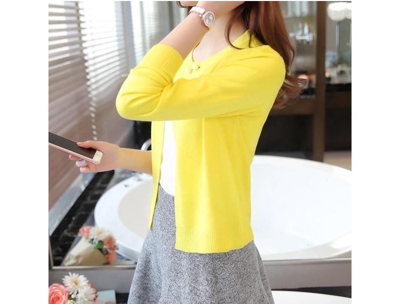 Product Introduction of Knitted Cardigan Short Sunscreen Shawl Thin Coat Spring and Summer Women's Clothing Sweater Long Sleeve Air Conditioning Shirt Knitwear Womenswear Basic Knitting Tops 21
