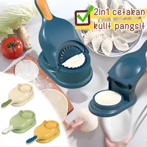 Vinnatsu 2in1 cetakan kulit pangsit pastel dumpling maker cetakan pastel Alat Cetak Kulit Pangsit