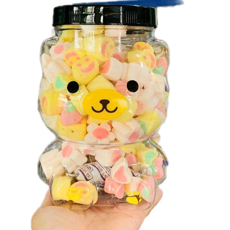 Kẹo Bông xốp Hũ 300gram ăn vặt bảo hân Candy Food Snack Thức Ăn Chua