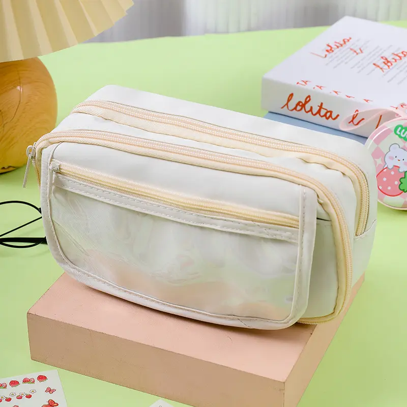 Hộp Đựng Bút Chì Trong Suốt, Hàng Mới Về, Thiết Kế Gấu Trúc Chín Lớp, Hộp Văn Phòng Phẩm Dung Tích Lớn, Giá Trị Cao, Thích Hợp Cho Học Sinh Trung Học Cơ Sở Và Nữ Sinh, Hộp Đựng Đồ, Lý Tưởng Làm Quà Tặng Học Sinh. 8