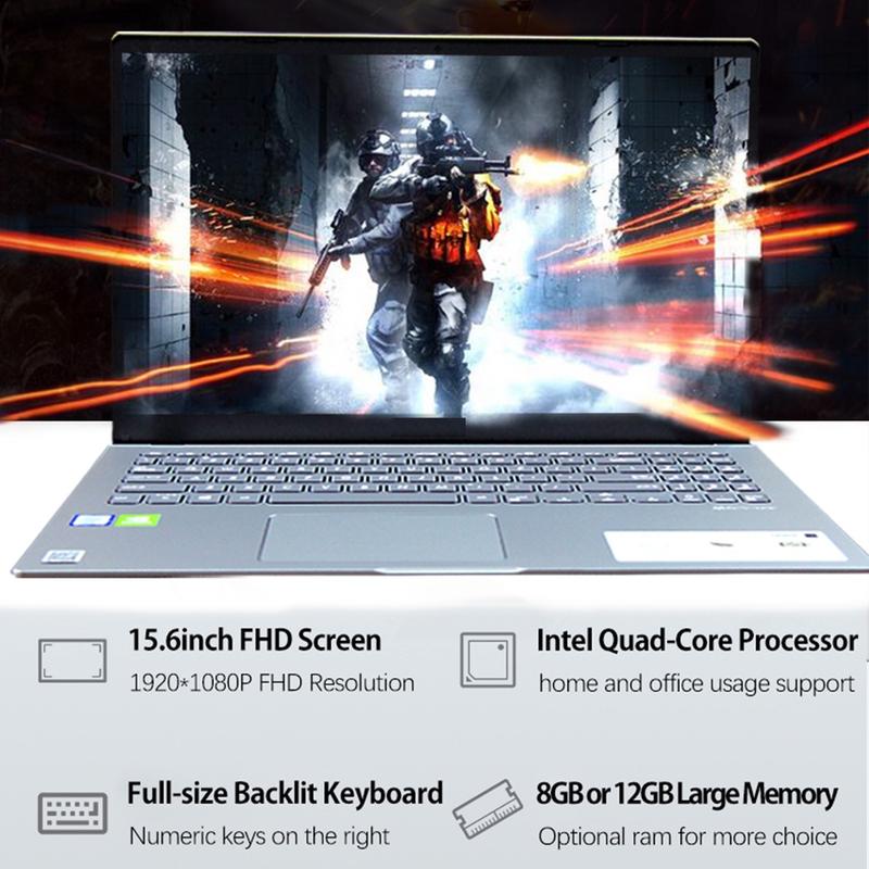 【Pengiriman Lokal】 Baru laptop Murah 15.6''inc 8GB +256GB SSD Laptop Gaming Generasi ke-11 Intel N4020 Layar HD WIN10/11 Tipis Dan Ringan Profesional Empat inti dan delapan utas Desain Grafis masa pakai baterai tinggi/Pengeditan 3