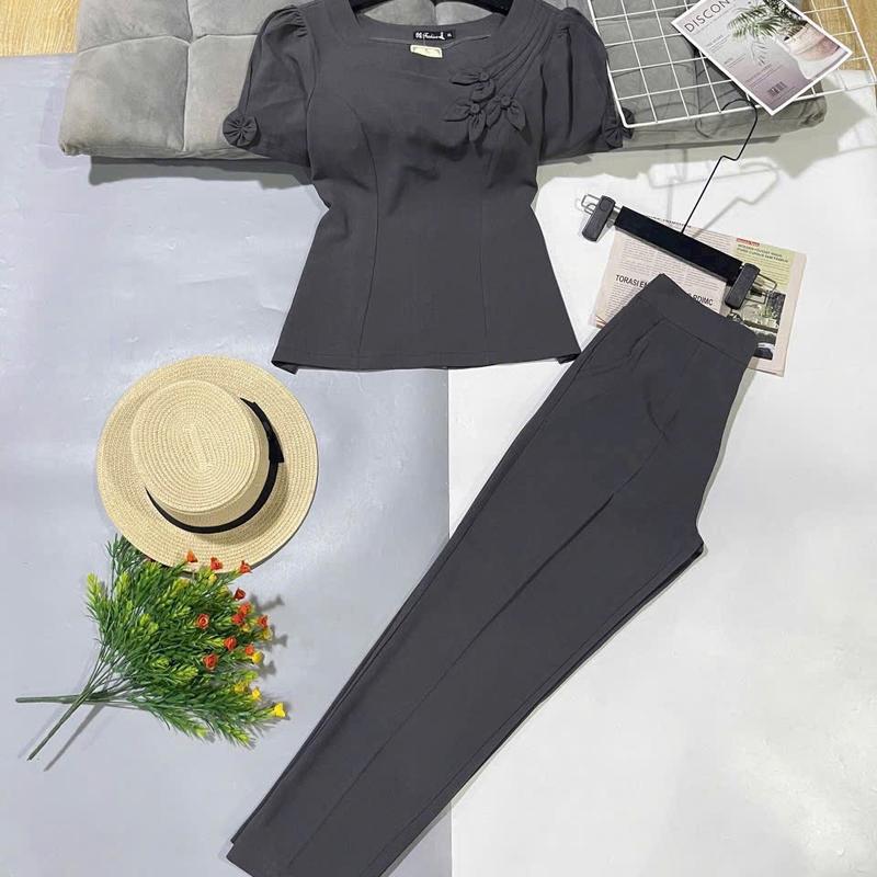 Đồ Bộ Trung Niên vải Thun carolan co giãn nhiều thoải mái kết Bông Em mới về ạ Nữ Women Top 5