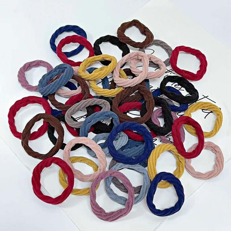 Product Introduction of 50 Durable Elastic Hair Bands, Korean-Style Colorful Hair Accessories 4