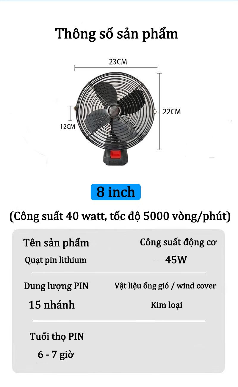 Product Introduction of Quạt Để Bàn Makita Nhật Bản,Quạt Tích Điện Di Động 10 Cell Sử,quạt 8 inch có,2 cấp độ gió-Chính Hãng 45