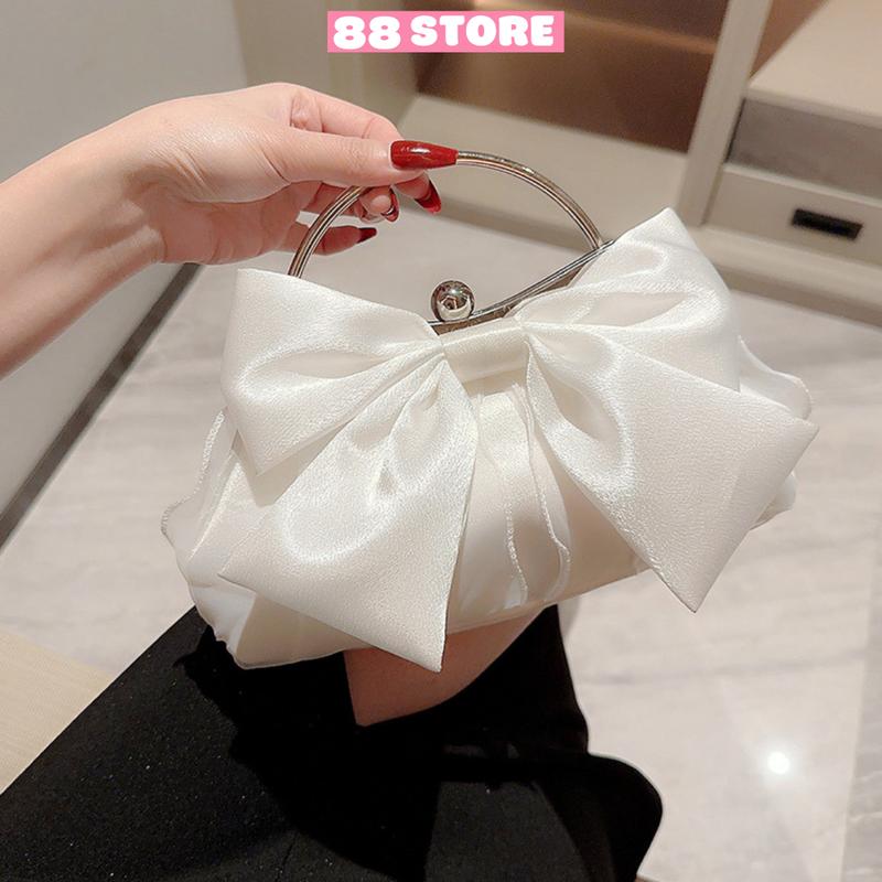 Túi xách nữ đi tiệc cưới đi chơi quai xách phối nơ sang chảnh phong cách tiểu thư hàng quảng châu cao cấp 88store - A283 Bag