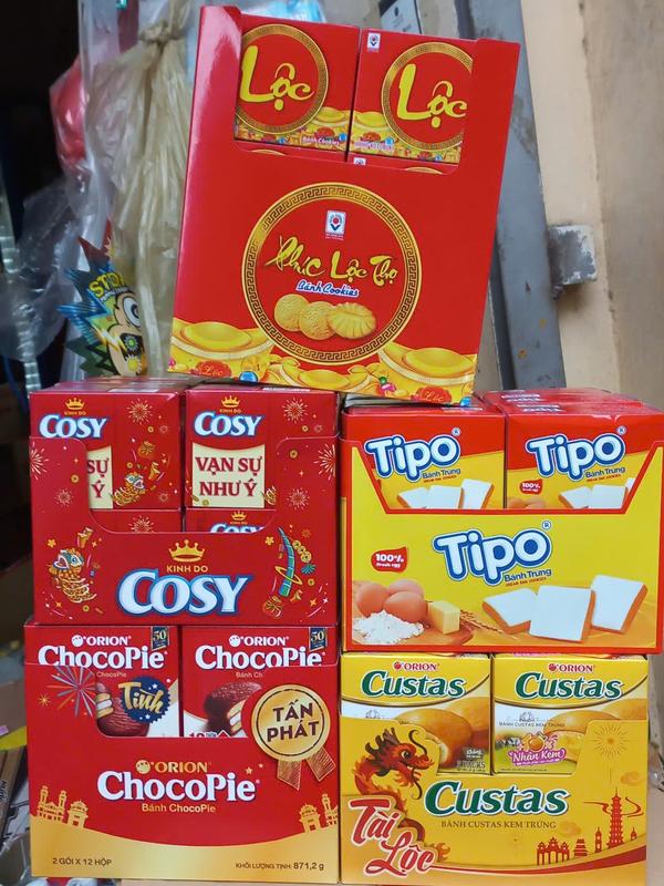 Lốc 12 hộp bánh lễ quy Cosy Marie 48g/ lốc 12 hộp bánh lễ choco-pie/ custas/ tipo/ phúc lộc thọ hải hà