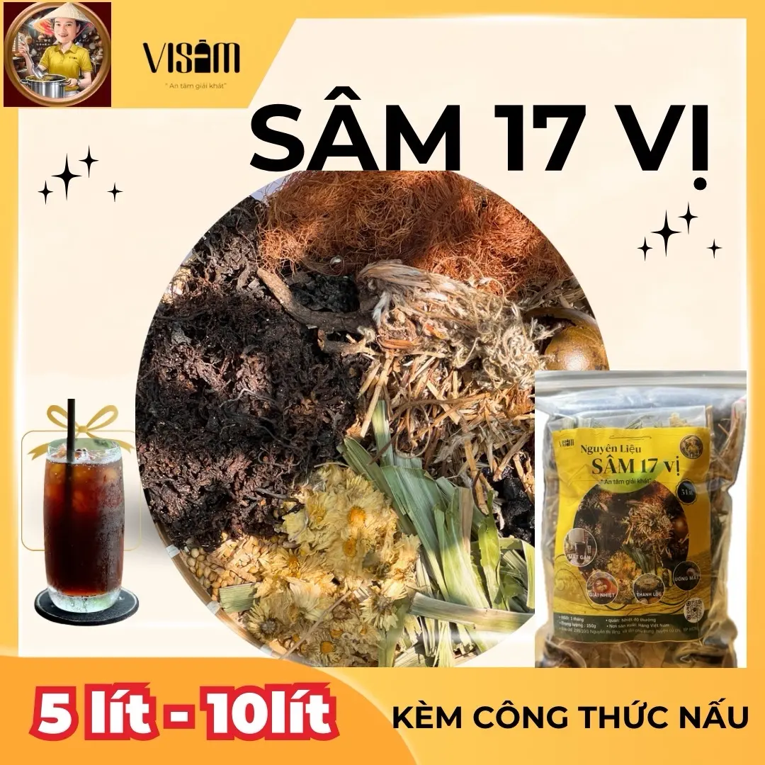 Nguyên liệu nấu nước sâm 17 vị (5 - 10 lít nước) Kèm công thức Nước Trà Tea