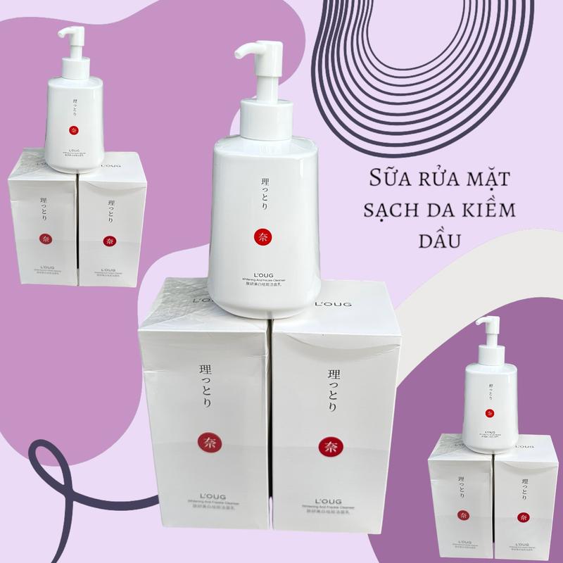 SKINCARE Sữa rửa mặt Cá Tuyết LOUG hỗ trợ làm sạch lỗ chân lông to dưỡng ẩm da giảm thâm kiềm dầu giảm nhờn. Trắng sáng Skincarea