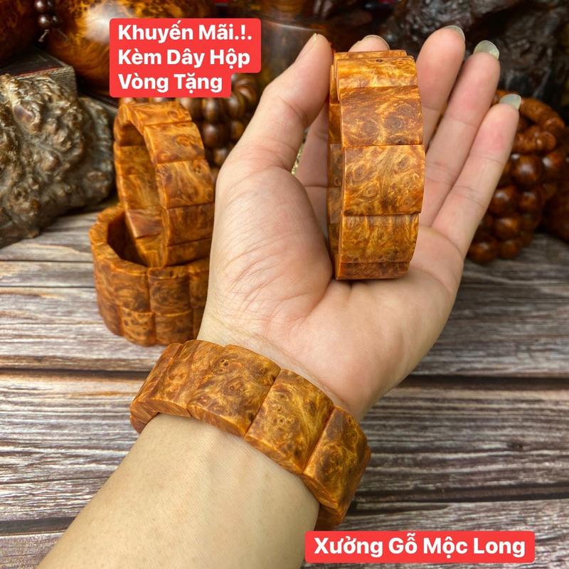 [CHÌM VIP] Vòng Gỗ Bản Dẹt Nu Huyết Long Vip Để Mộc Thơm Nức (TTặng Kèm Bách Xanh Chìm)