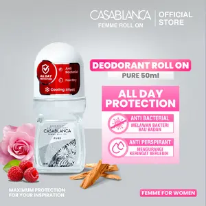 Casablanca Deodorant Roll On White For Women (50ml)