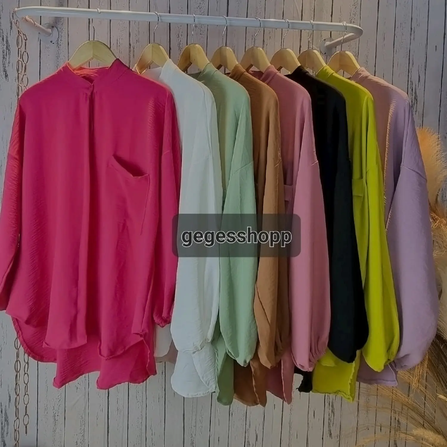 Gege-Camelia Blouse Crincle | Baju Atasan Wanita Terbaru Polos Airflow Crinkle