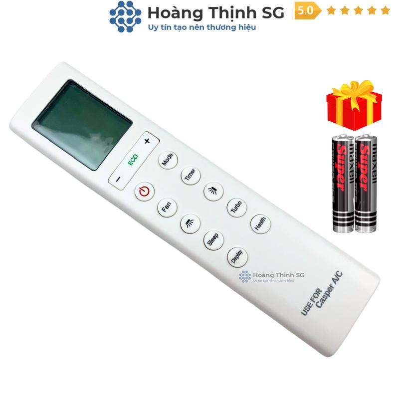 Product Introduction of Điều khiển điều hòa CASPER mã 02, remote máy lạnh CASPER - Tặng kèm pin 17
