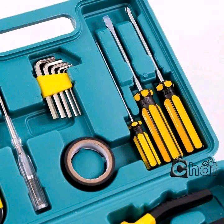 Bộ Dụng Cụ Sửa Chữa 16 Món Gồm Cờ Lê Kìm Búa Kéo Mỏ Lết Tua Vít Lục Giác Thước Đo Bút Thử Điện Đa Năng 3