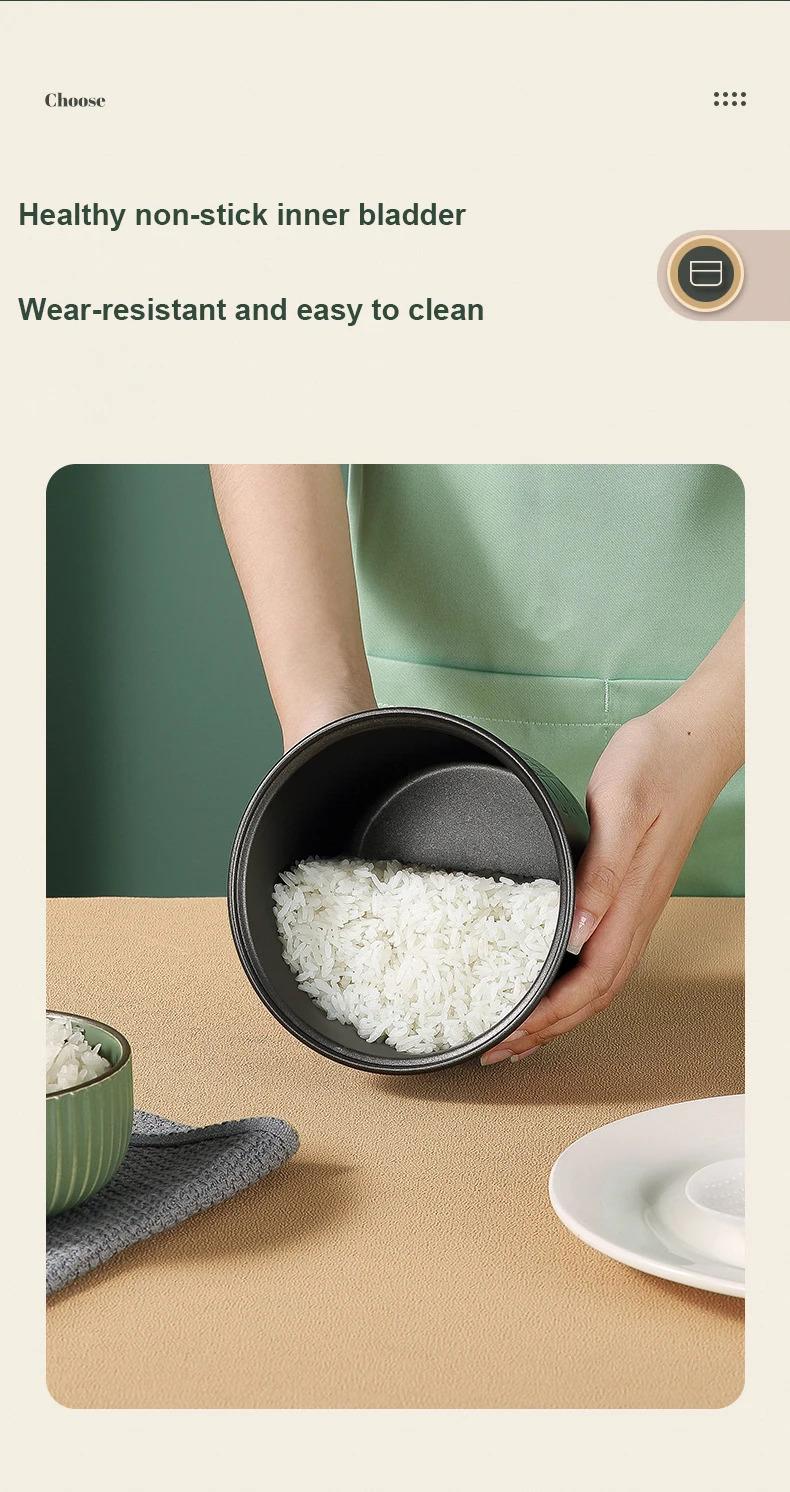 Product Introduction of Mini Rice Cooker Automatic Household Kitchen Electric Cooking machine 1-2 People Food Warmer Steamer 1.2L Small Rice Cooker 9