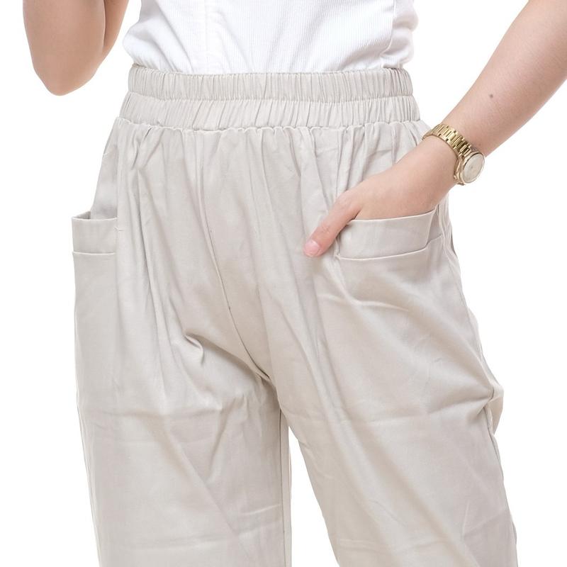 Product Introduction of Uniqco Pants - Haruka Pants Celana 7/9 Highwaist Bahan Cotton Twill Combed Premium korean  Nyaman 2