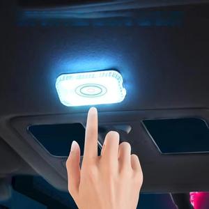 Luz LED táctil mini inalámbrica para interiores de auto, lámpara de lectura para techo del automóvil, para puerta, pie y caja de almacenamiento del maletero, con carga por USB