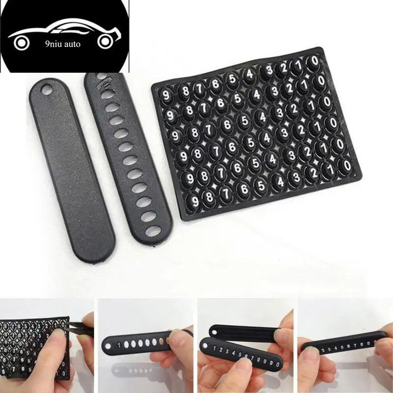 Móc Chìa Khóa Biển Số Điện Thoại, Chống Thất Lạc, Mặt Dây Chuyền Móc Chìa Khóa, Móc Chìa Khóa Ô Tô, Màu Đen, Giảm Giá Cực Sốc, [ĐANG CÓ HÀNG], [9niu] 8