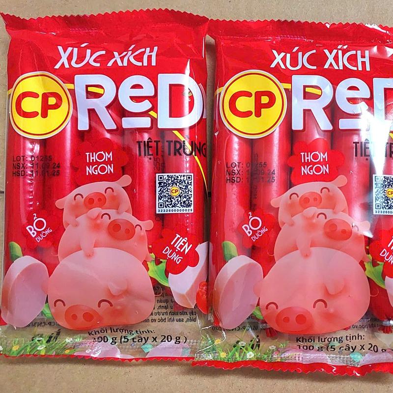  Gói 100g Xúc Xích Tiệt Trùng CP   5 cây  