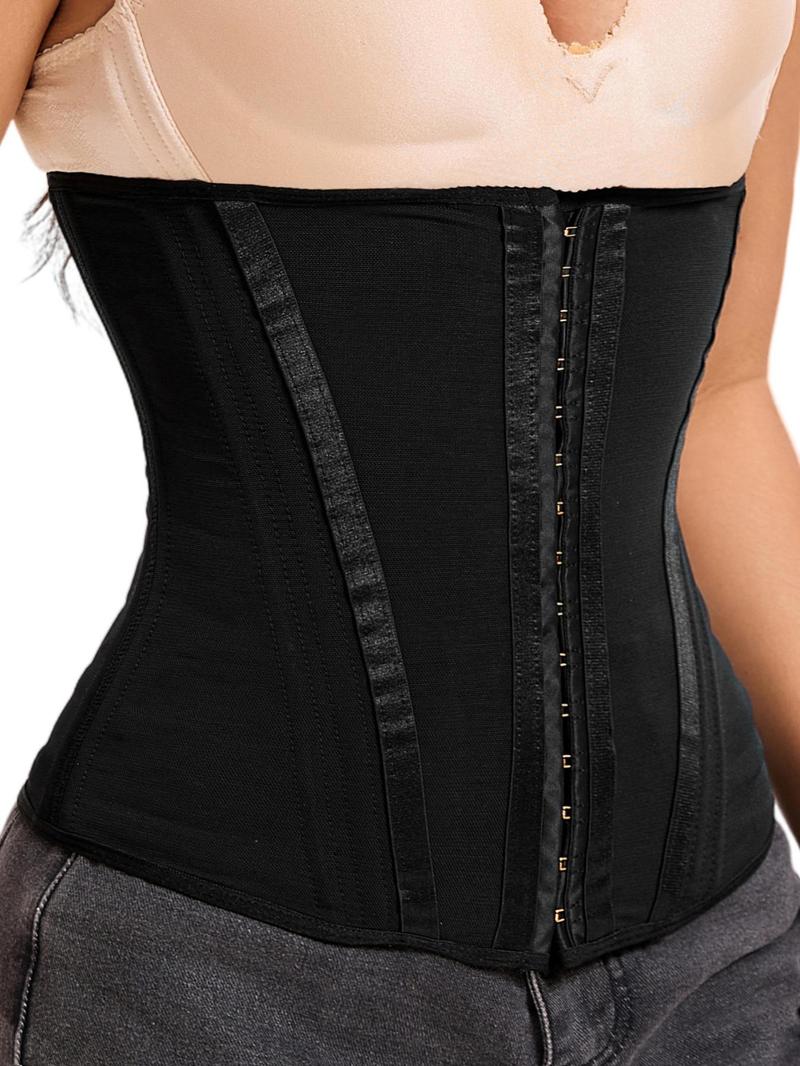 Product Introduction of Women's Solid Color Steel Boned Waist Cincher, Hook & Eye Closure Tummy Control Shaper, Waist Trainer, Shaper for Women, Tummy Tuck Garment 4