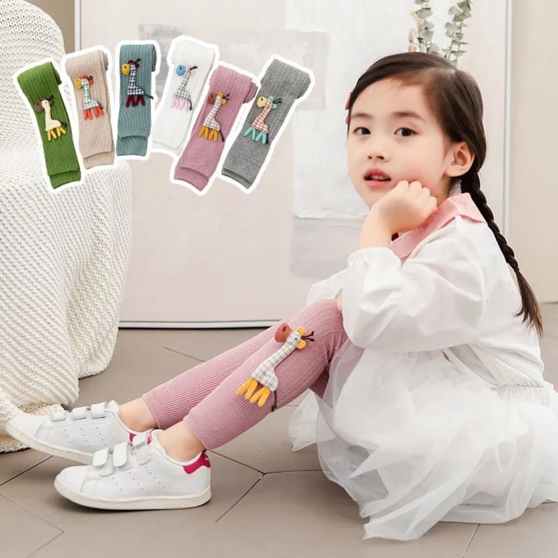 1 To 9 Years Spring Autum Cute Deer Girl Trousers High Quality Cotton Girls' Leggings Soft Knitted Pants for Children's Legging 1