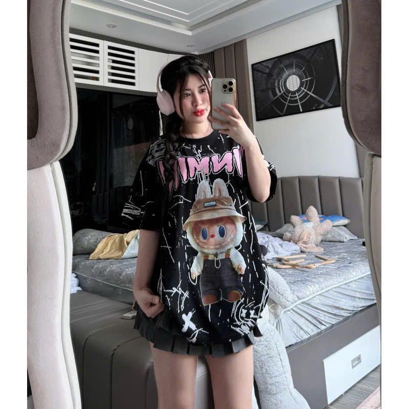 Product Introduction of Áo Thun Labubu In Hoạ Tiết 3D Độc Đáo Mới Lạ - Áo Thun From Rộng Hottrend Mới 5