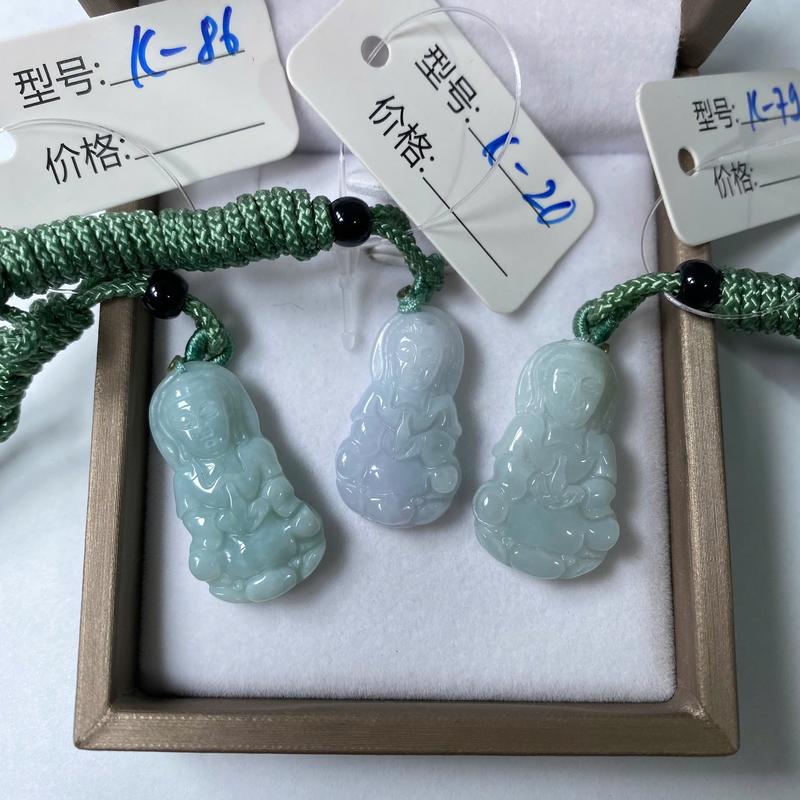 K Mini Game Mặt Dây Chuyền Ngọc Phỉ Thuý Tự Nhiên Cao Cấp Sang Trọng 0