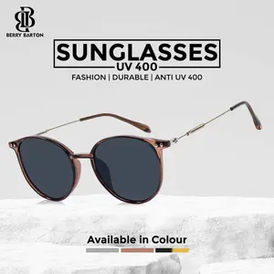 Kacamata hitam bulat oval sunglasses Polarized Anti UV 400 untuk wanita wajah sedang yang cantik Frame Oval I Lensa Polarized Anti UV 400 I Berrybarton Kacamata Fashion I Berrybarton 1009s