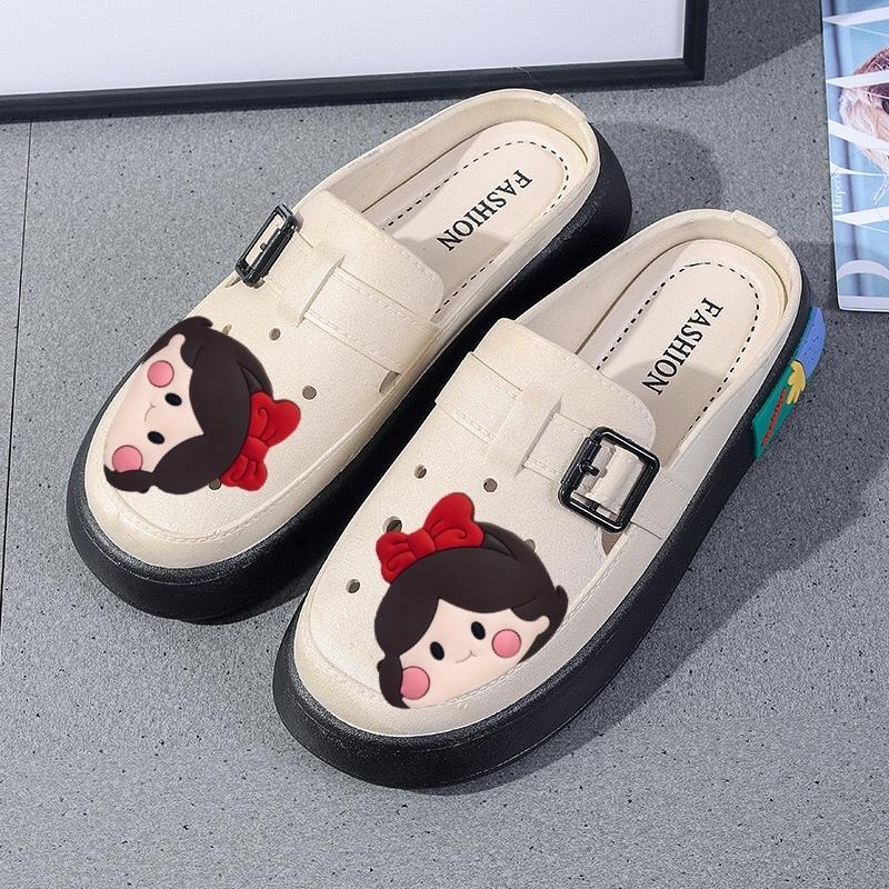 039-Giày Lỗ Bao Đầu nữ 2025 đế dày mùa hè 2 màu DéP Shoes 1