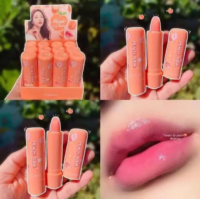 Tanako PEACH SODA MAGIC LIP BALM Lipbalm Bibir Kering 1