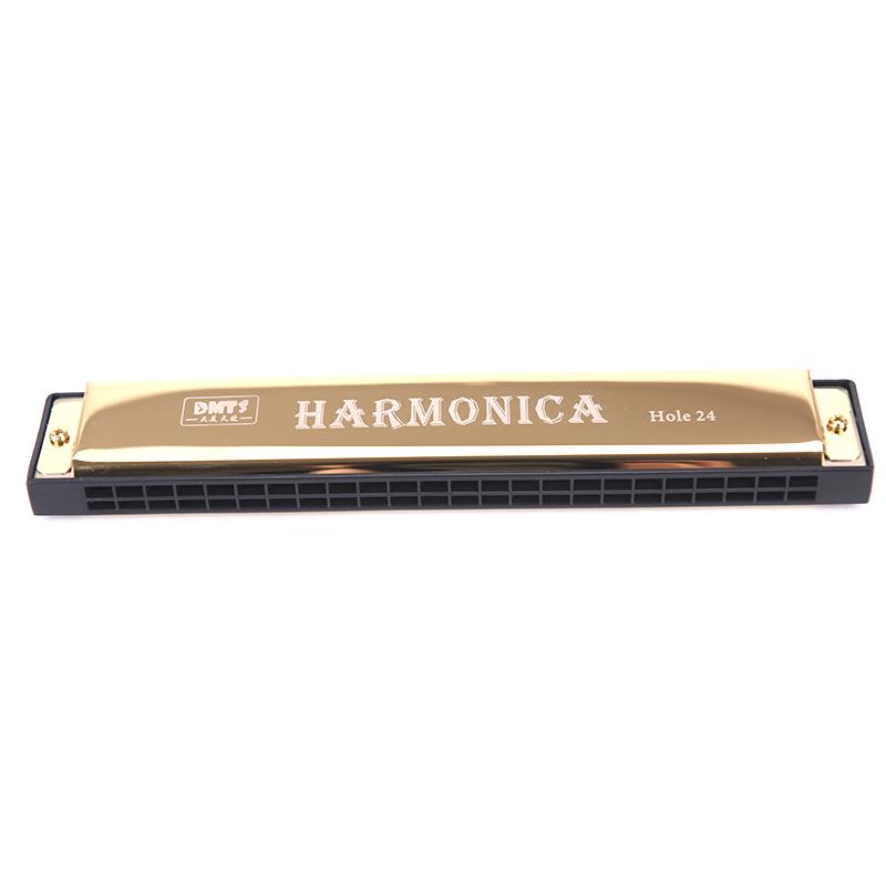 [TTAA] 24 Hole Key Of C Play Harmonica Tremolo Harmonica Mouth Organ Double Row Blues 3