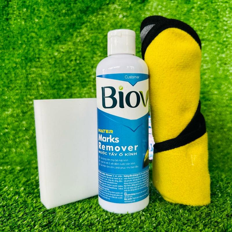  Dung Dịch Tẩy Ố Kính BIOVI 250ml - Sạch Kính Hiệu Quả  Tặng Mút và Khăn 3M  