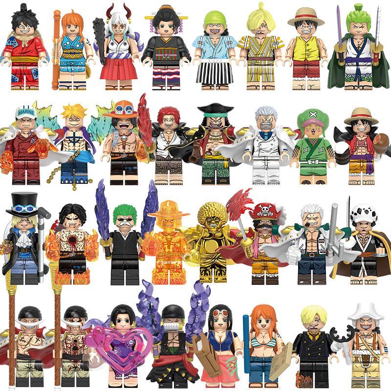  mô hình giáo dục khối lắp ráp cho trẻ em Hot Minifigures One Pieces Portgas D Ace Monkey D Garp Luffy Boa Zoro Nico Robin Nami Edward Newgate x0355 x0356 x0352 