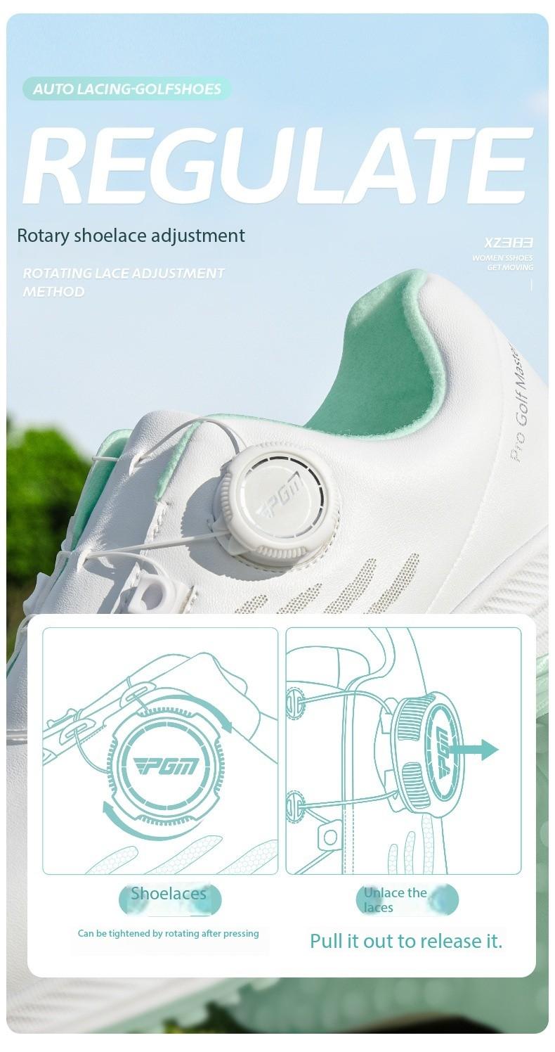 Product Introduction of [PGM] Golf Shoe Summer Women's Shoes Waterproof Knob Women's Sports Shoes Non-Slip Shock-Absorbing Lightweight Nail-Free Shoes Xz383 13