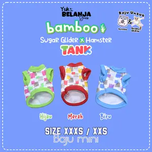 Baju Sugar Glider / Hamster Bamboo Tank / bahan nyaman size XXS & XXXS | YBG