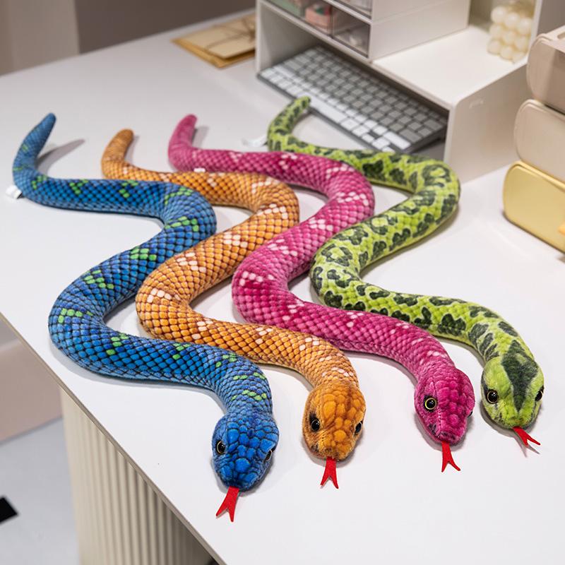 9 Kinds Simulation Snake Plush Toy Lifelike Anaconda Fake Snake Python ...