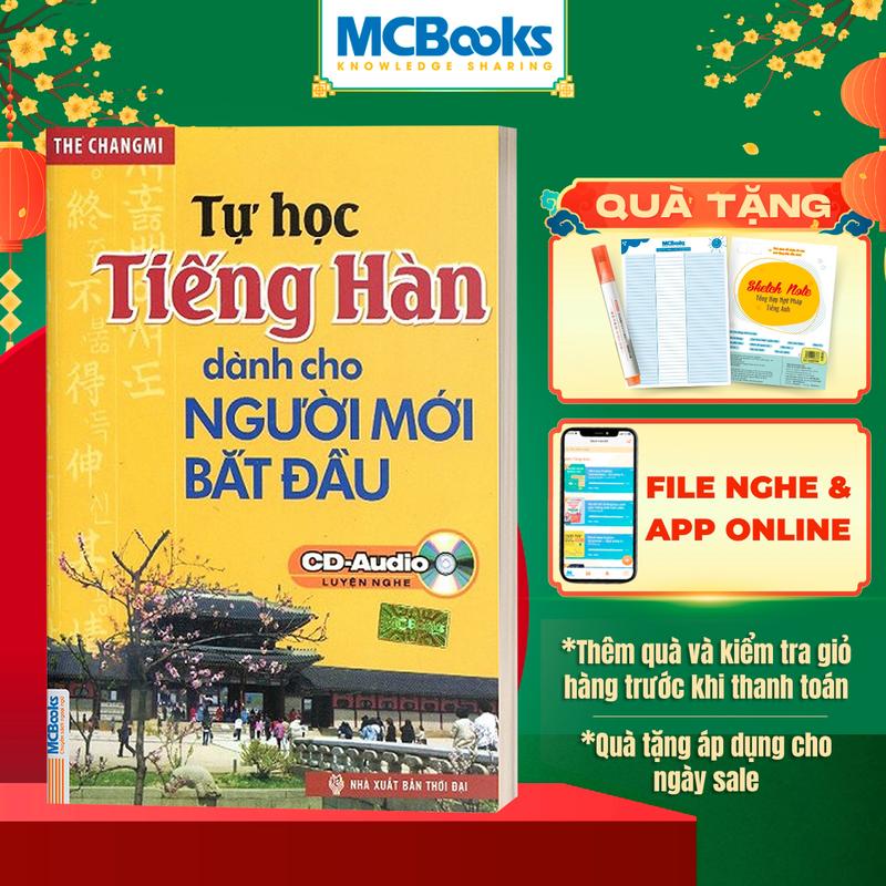 Sách - Tự Học Tiếng Hàn Cho Người Mới Bắt Đầu - MCBooks - Tặng Bookmark