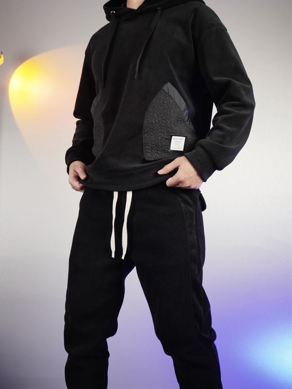 Combo hủy diệt áo hoody + quần jogger nỉ vân da lộn nam quảng châu cao cấp Nhung Menswear