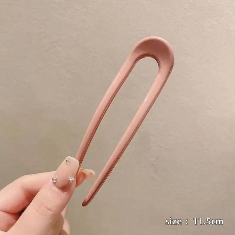 Kẹp Tóc Phong Cách Trung Quốc Mới, Chất Liệu PVC, Thiết Kế Hình Chữ U, Nhiều Màu, Dụng Cụ Hữu Ích Cho Kiểu Tóc Búi Tóc Phong Cách Trung Quốc, Dành Cho Nữ 4