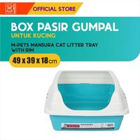 Gambar M-Pets Mansura Cat Litter Tray With Rim / Tempat Pasir Gumpal Kucing dari M-Pets Volk Pets Indonesia Kota Tangerang 3 Tokopedia