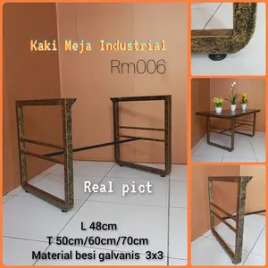 Rajameja Kaki Meja Industrial kaki meja Besi Asli minimalis Rm006 bahan besi galvanis anti karat