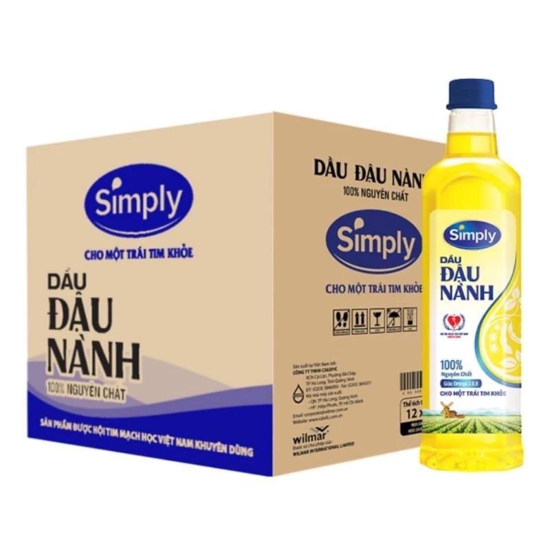 Dầu đậu lành, dầu ăn Simply 1L date 2025