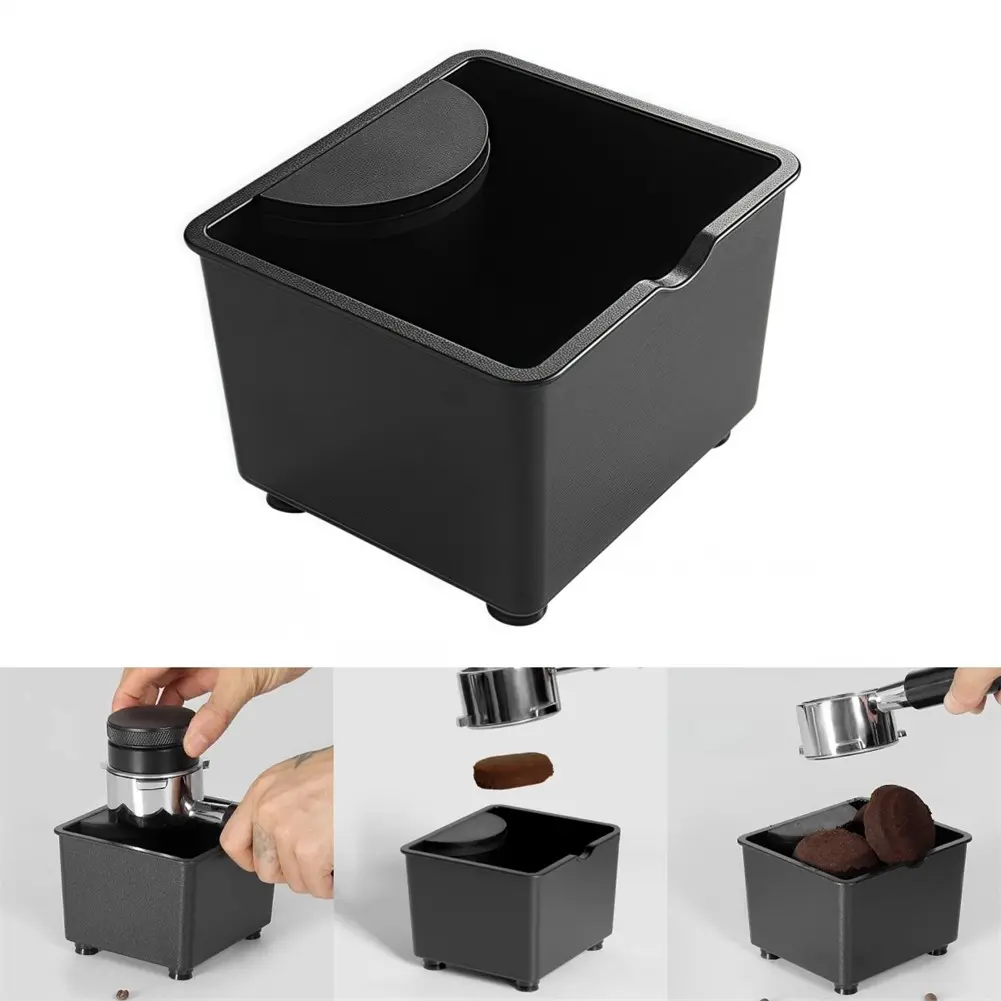 ✨Discount✨4.7 Inch Small Espresso Knock Box Anti Slip Coffee Grounds Container Dump Bin