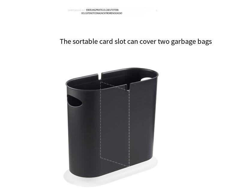 Product Introduction of Waste Bins Trash Can Press Type Double Plastic Living Room Slot Sanitary Bucket Bathroom Clutter Bucket Storage 12