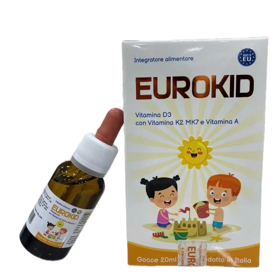 Eurokid Vitamin 4in1, bổ sung vitamin D3K2+DHA và Vitamin A cho trẻ từ 0th - Chai 20ml