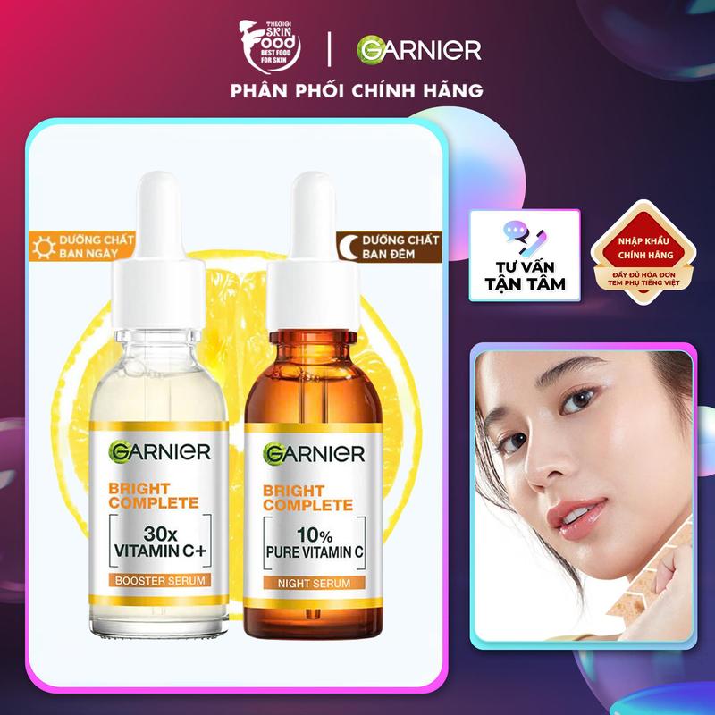 Tinh Chất Hỗ Trợ Cải Thiện Tone Da Garnier Skin Naturals Bright Complete Vitamin C Booster Serum Skincare