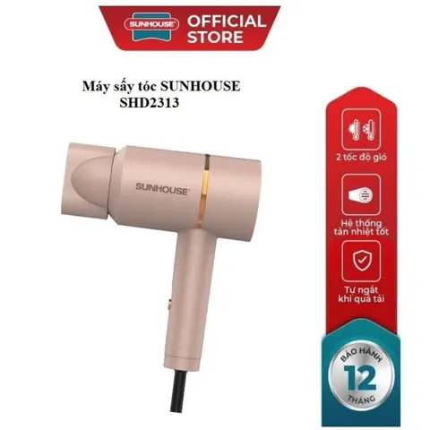 Máy sấy tóc sunhouse 2313 hàng chính hãng ,bảo hành 12 tháng