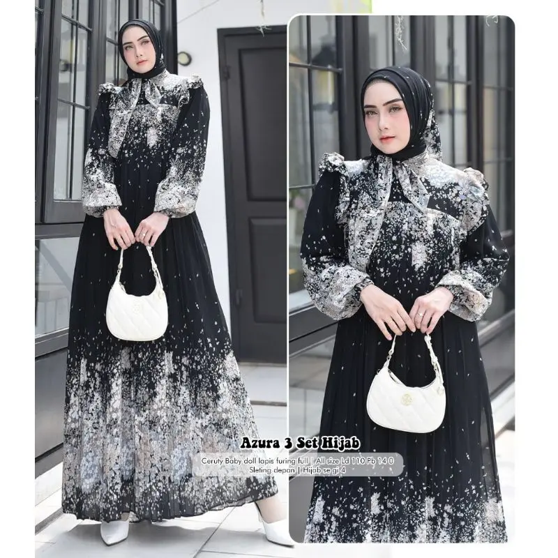 READY AZURA SET | GHAFFA SET | GAMIS SET HIJAB | MAXIDRESS | CERUTY BABYDOLL LABEL JASMINE Ramadhan Fashion