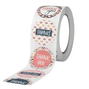 BISA COD 5195 500 Pcs Stiker Label Thank You Roll Sticker Paper Stationery Foto